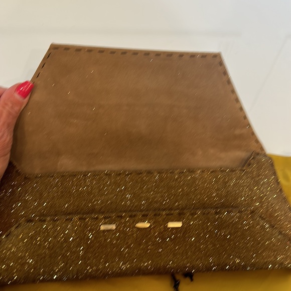 VBH Vernon Bruce Hoeksema Gold Glitter “STRETCH” Clutch Purse Edition Number 64 - Picture 3 of 5